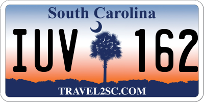SC license plate IUV162