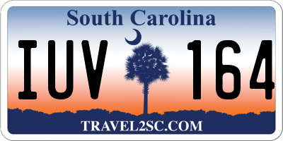SC license plate IUV164