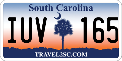 SC license plate IUV165