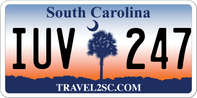SC license plate IUV247