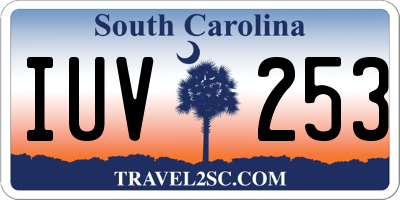 SC license plate IUV253