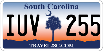 SC license plate IUV255
