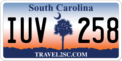 SC license plate IUV258