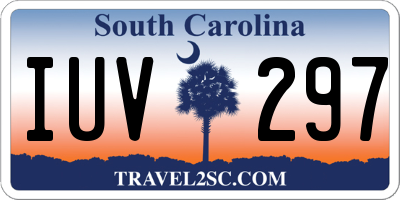SC license plate IUV297