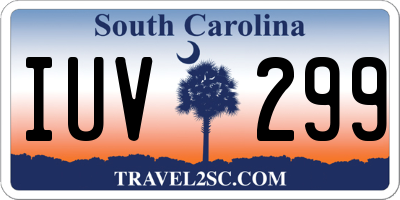SC license plate IUV299
