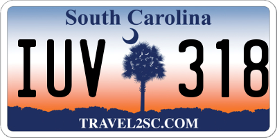 SC license plate IUV318
