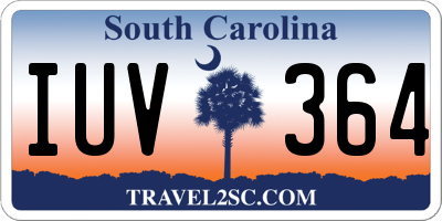 SC license plate IUV364