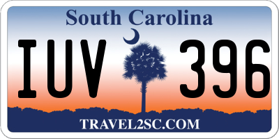 SC license plate IUV396