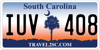 SC license plate IUV408