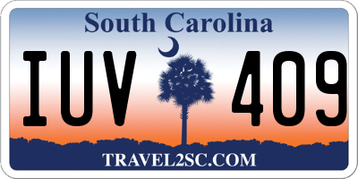 SC license plate IUV409
