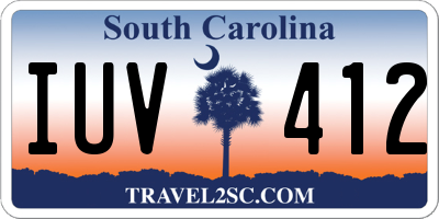SC license plate IUV412
