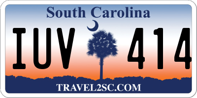 SC license plate IUV414