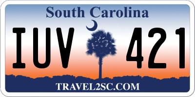 SC license plate IUV421