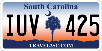 SC license plate IUV425