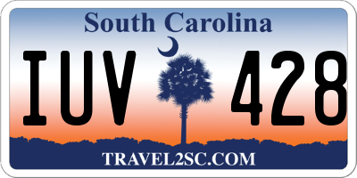 SC license plate IUV428