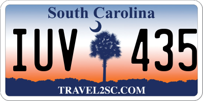 SC license plate IUV435