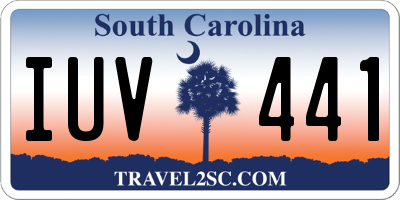 SC license plate IUV441