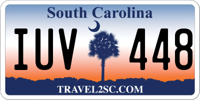 SC license plate IUV448
