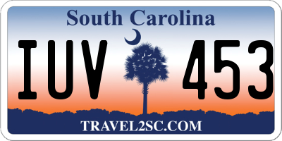 SC license plate IUV453