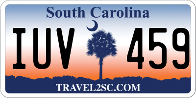 SC license plate IUV459