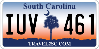 SC license plate IUV461