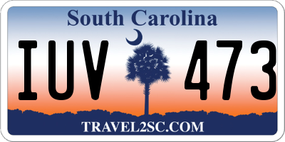 SC license plate IUV473