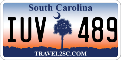 SC license plate IUV489