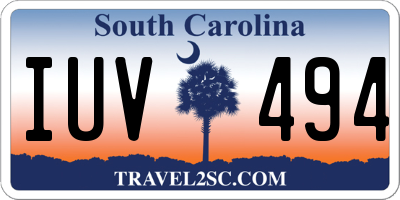 SC license plate IUV494