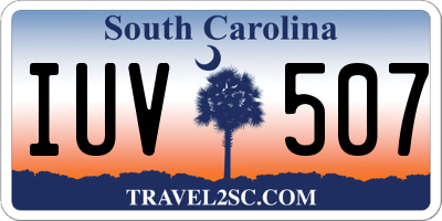 SC license plate IUV507