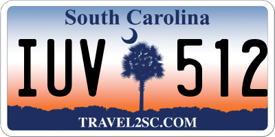 SC license plate IUV512