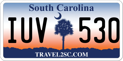 SC license plate IUV530