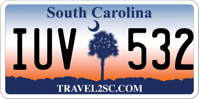 SC license plate IUV532