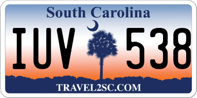 SC license plate IUV538