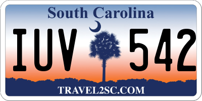 SC license plate IUV542