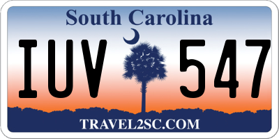 SC license plate IUV547