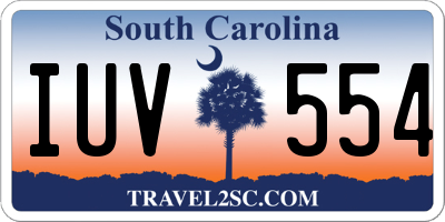 SC license plate IUV554