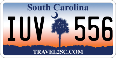 SC license plate IUV556