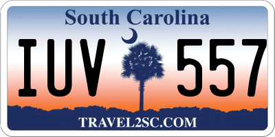 SC license plate IUV557