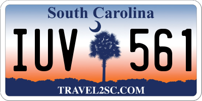 SC license plate IUV561
