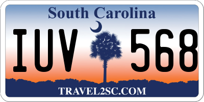 SC license plate IUV568