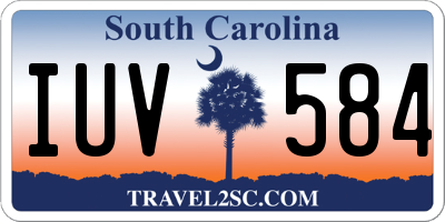 SC license plate IUV584