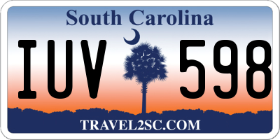 SC license plate IUV598