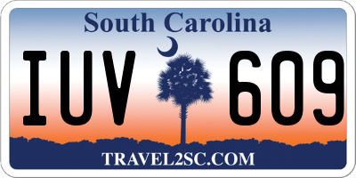 SC license plate IUV609