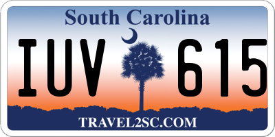 SC license plate IUV615