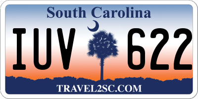 SC license plate IUV622