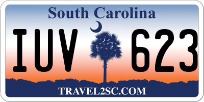 SC license plate IUV623