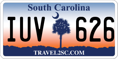 SC license plate IUV626