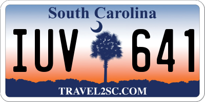 SC license plate IUV641