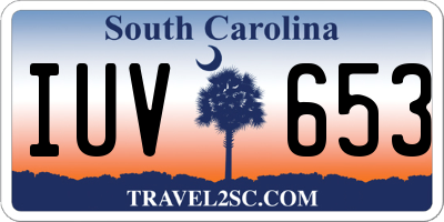 SC license plate IUV653