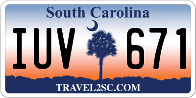 SC license plate IUV671
